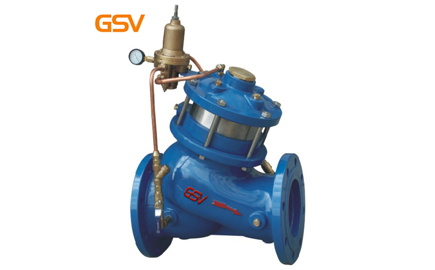 Piston pressure regulator, pressure holding valve